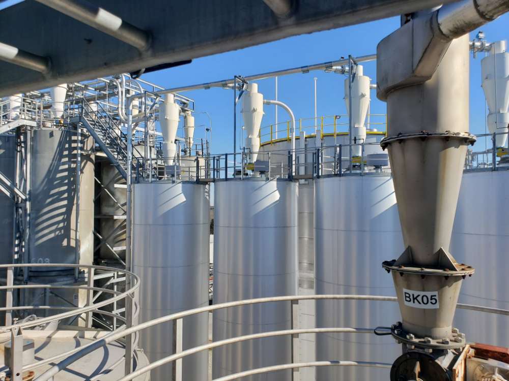 storage tanks and process piping