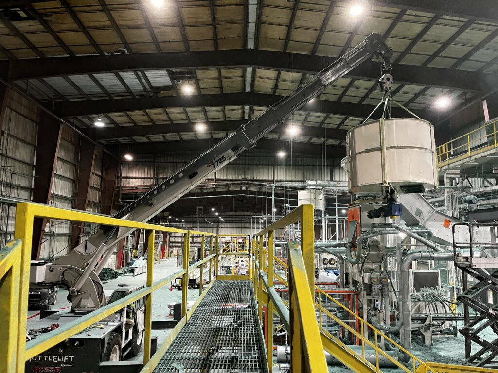 crane rigging - industrial plant retrofitting