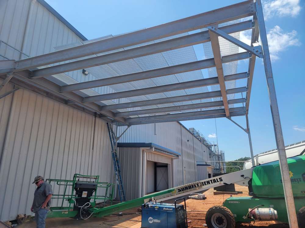 Industrial Construction - steel canopy